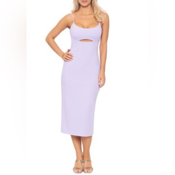 Aqua Women's Empire Waist Midi Dress - 100% Exclusive - Purple - Size 12 - Lavender
